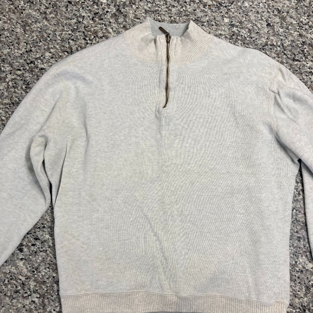 Large Cream Buckhorn River Half-Zip Sweater